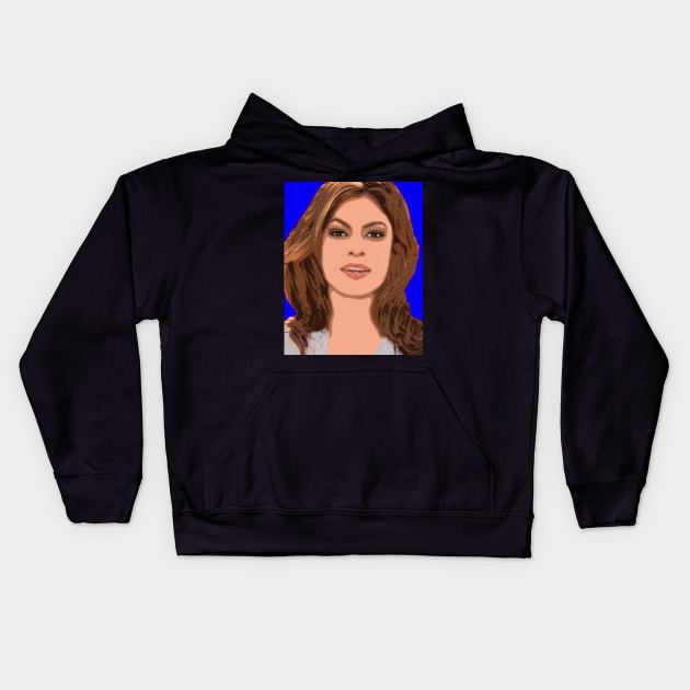 eva mendes Kids Hoodie by oryan80